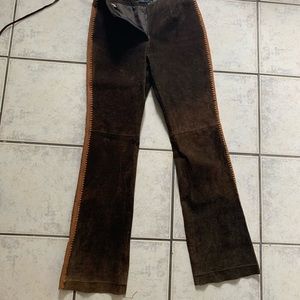 Suede pants